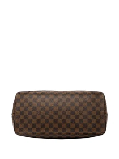 Pre-owned Louis Vuitton 2007 Damier Ebene Hampstead Mm Tote Bag In Brown
