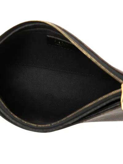 Pre-owned Louis Vuitton 2016 Monogram Pallas Clutch Satchel In Black