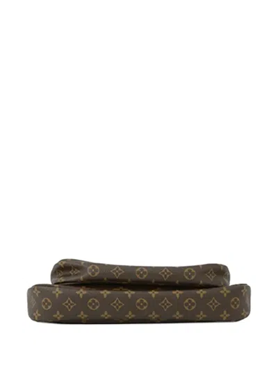 Pre-owned Louis Vuitton 2019-2025 Monogram Multi Pochette Accessoires Satchel In Brown