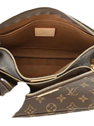 Pre-owned Louis Vuitton 2019-2025 Monogram Multi Pochette Accessoires Satchel In Brown