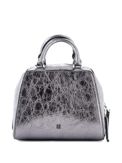 Pre-owned Givenchy Antigona Cube Bag Leather Nano Crossbody Bag In Silver