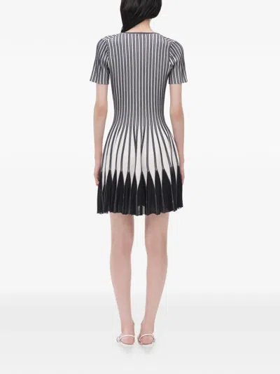 Simkhai Beckett Vertical-stripe Mini Dress In Black