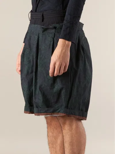 Kolor Floral Pinstriped Top Shorts In Blue