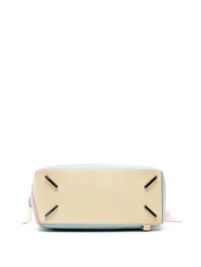 Pre-owned Loewe 2018 Medium Multicolor Leather Puzzle Satchel In Pink