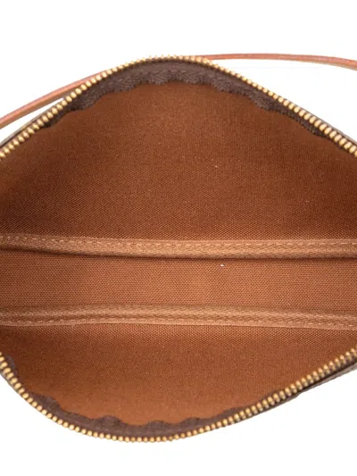 Pre-owned Louis Vuitton 1999 Monogram Pochette Accessoires Shoulder Bag In Brown