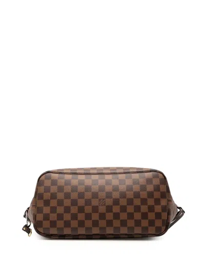 Pre-owned Louis Vuitton 2020 Damier Ebene Neverfull Mm Tote Bag In Brown