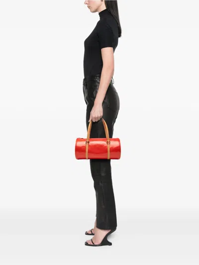 Pre-owned Louis Vuitton 2004 Monogram Vernis Bedford Handbag In Red