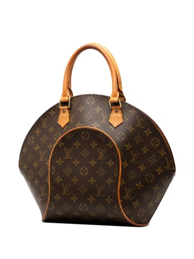 Pre-owned Louis Vuitton 1998 Monogram Ellipse Mm Handbag In Brown