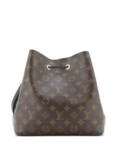 Pre-owned Louis Vuitton Neonoe Handbag Monogram Canvas Mm Bucket Bag In Black
