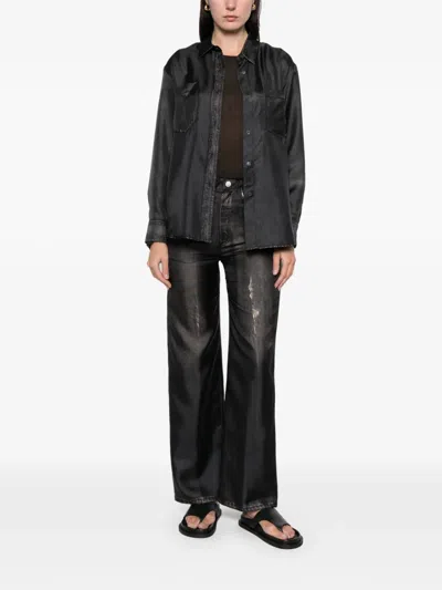 Jucca Printed Silk Shirt In Black