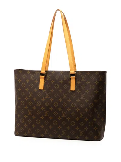 Pre-owned Louis Vuitton 2000 Monogram Luco Tote Bag In Brown