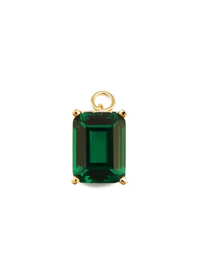 Izabel Display Embelished-stone Pendant Earrings In Green