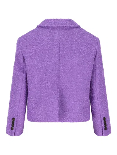 仿羔皮呢贴袋夹克