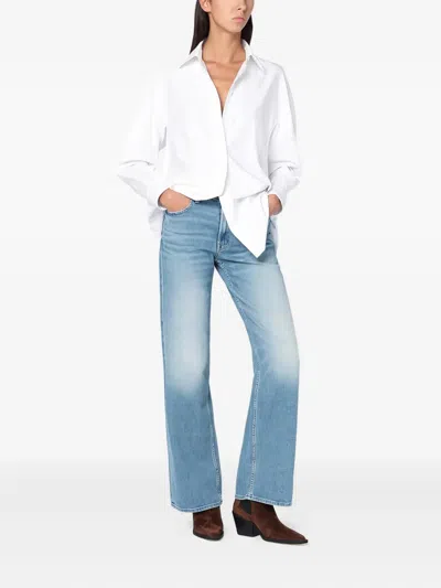 Mother Zip Regular The Spinner Jeans In Blue