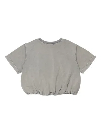 Diesel Tfenerdi Embroidered-detail T-shirt In Gray