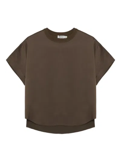 Simkhai Addy Round-neck Blouse In Brown