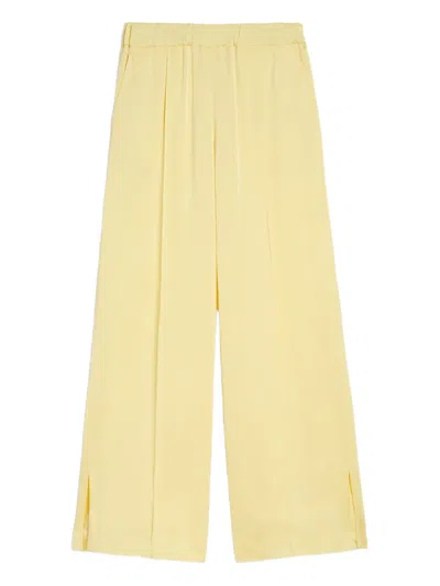 Jil Sander Envers Side-slits Trousers In Yellow