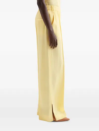 Jil Sander Envers Side-slits Trousers In Yellow