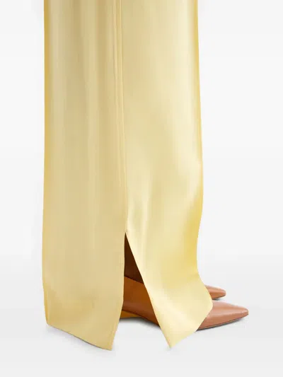 Jil Sander Envers Side-slits Trousers In Yellow