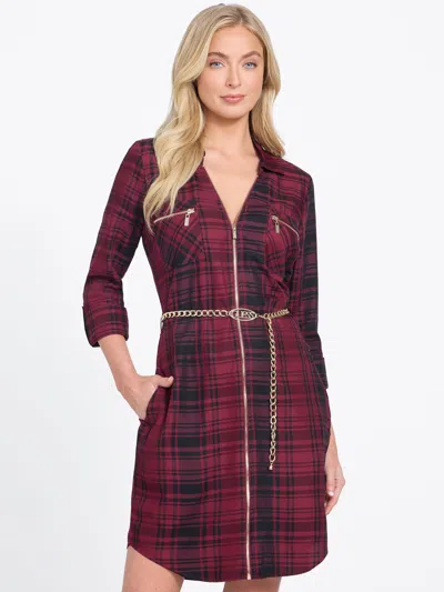 Guess Factory Elina Plaid Shirtdress In Multi