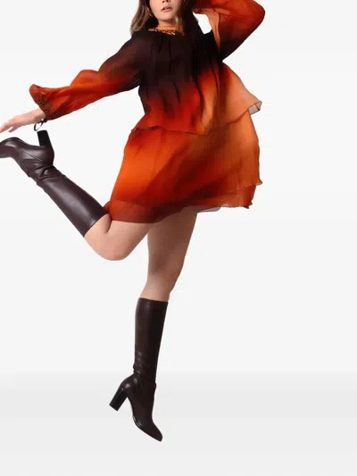 Chuckies Gisellea Heel Boot In Brown