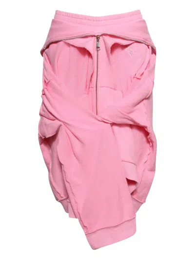 Natasha Zinko Hoodie Midi-skirt In Pink