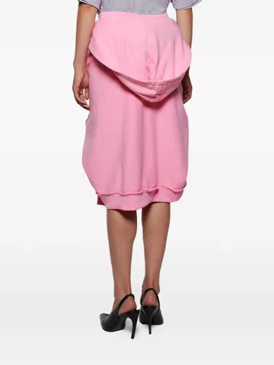Natasha Zinko Hoodie Midi-skirt In Pink