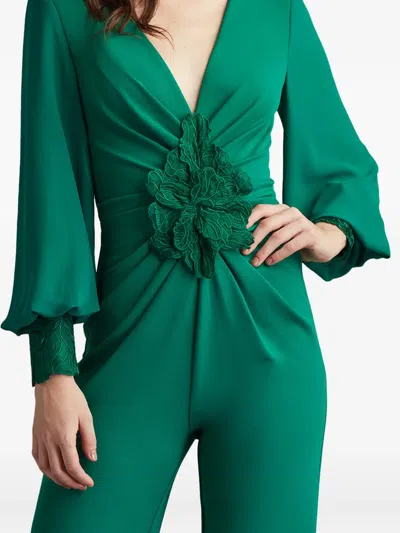 Tadashi Shoji Sahana Bishop Jumpsuit In Green