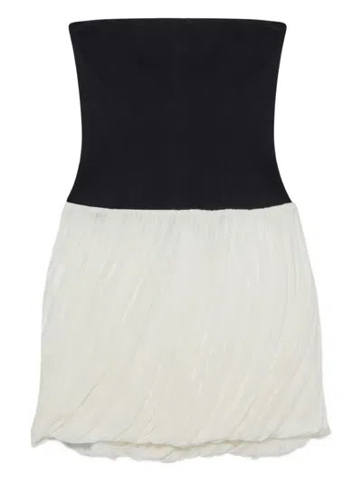 Simkhai Josie Strapless Draped Dress In Black