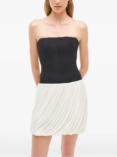 Simkhai Josie Strapless Draped Dress In Black