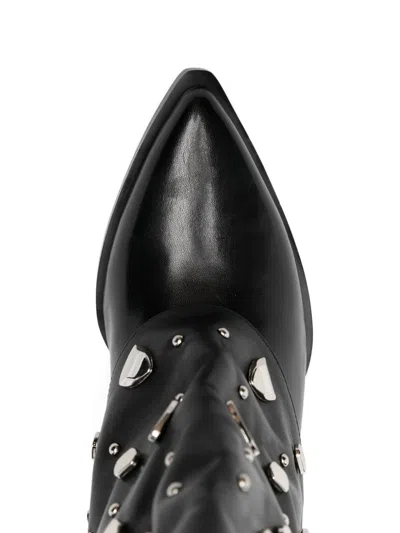 Marc Ellis 65mm Stud-embellished Boots In Black