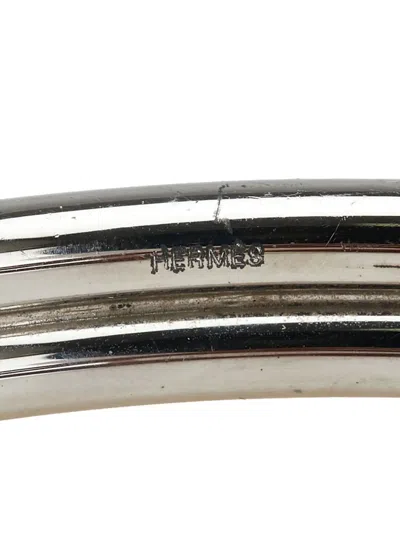 Pre-owned Hermes 2000-2020 Leather Atame Knot Bracelet Costume Bracelet In Brown