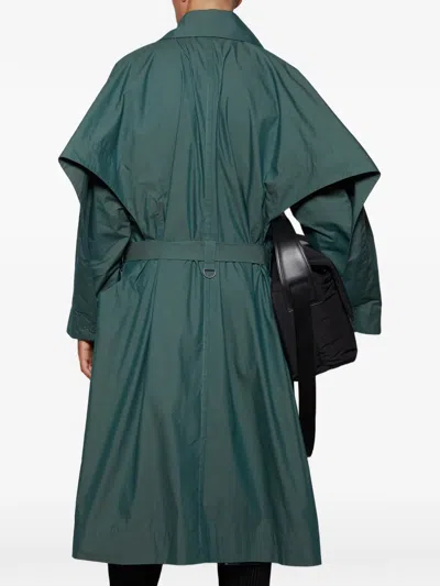 Issey Miyake Cavity Button Belted Coat In Multi