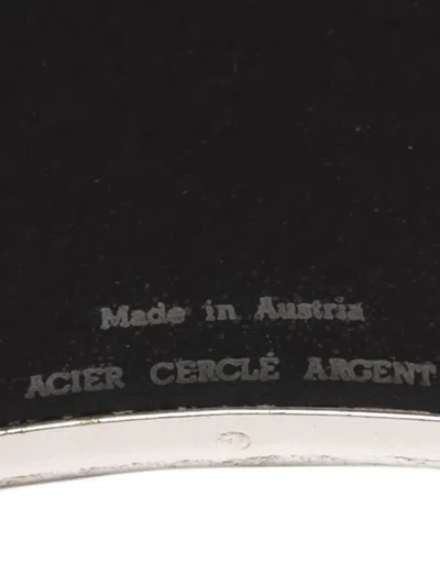 Pre-owned Hermes 20th Century Extra Wide Grand Apparat Enamel Bangle 65 Costume Bracelet In Black