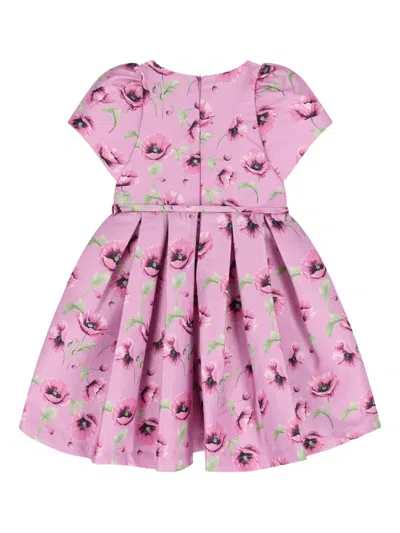 Mama Luma Floral Satin Dress In Pink