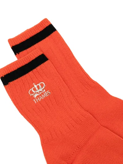 Thames Mmxx Cheerey Crown Socks In Orange
