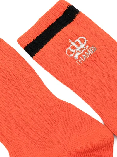 Thames Mmxx Cheerey Crown Socks In Orange