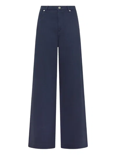 Cruna Taylor Front Button Trousers In Blue