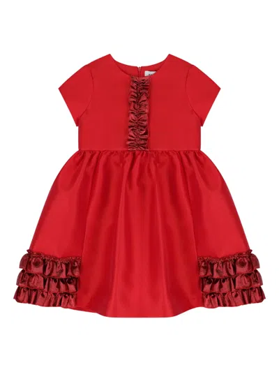 Mama Luma Ruffled Dress In Red