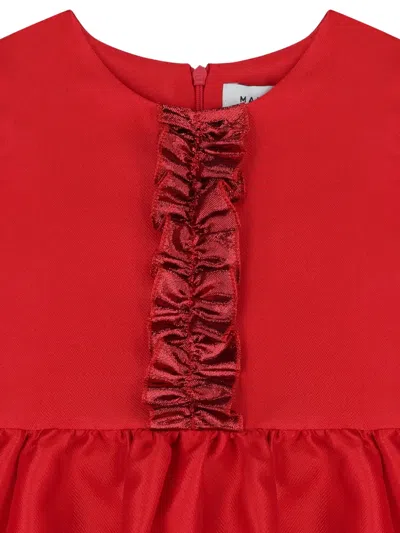 Mama Luma Ruffled Dress In Red