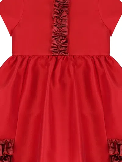 Mama Luma Ruffled Dress In Red