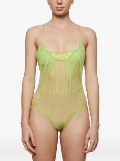 Nensi Dojaka Cami Gathered Bodysuit In Yellow