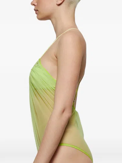 Nensi Dojaka Cami Gathered Bodysuit In Yellow
