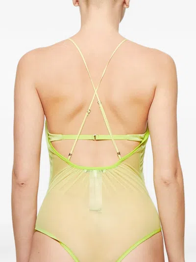Nensi Dojaka Cami Gathered Bodysuit In Yellow
