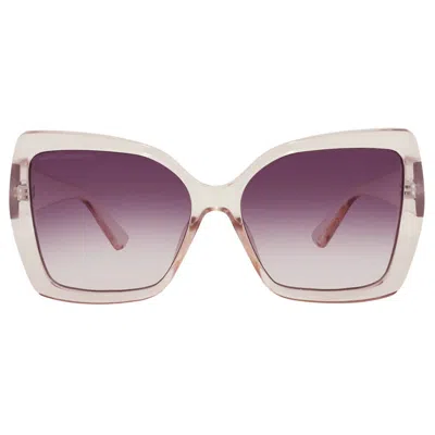 French Connection Fc 23 145 Emb Nde Smoke Cat Eye Ladies Sunglasses 10266543.lts Emb Nde In Purple