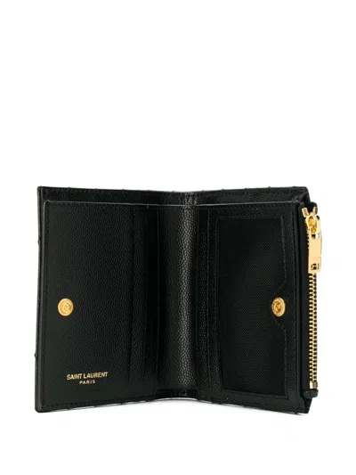 Saint Laurent Cassandre Cardholder In Black