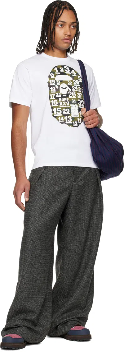 Bape White 32nd Anniversary 1st Camo Big Ape Head T-shirt In White