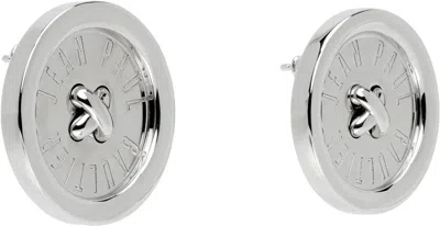 Jean Paul Gaultier 'the Button' Earrings In Metallic
