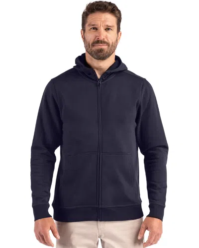 Clique Drive Recycled Unisex Full Zip Hooded Sweatshirt In Blue