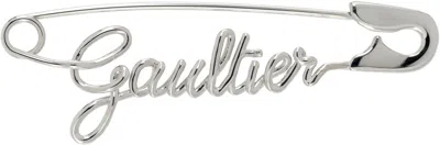 Jean Paul Gaultier 'the Silver-tone Gaultier Safety Pin' Single Earring In Metallic